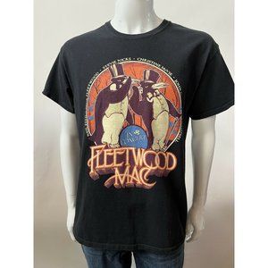 Fleetwood Mac Mens Gildan Graphic T-Shirt Multicolor In Concert Crew Cotton L